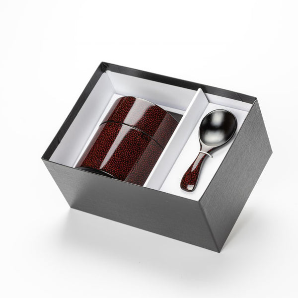 津軽塗/七々子塗 『茶筒 2点セット/黒』 – kurokigoishiten