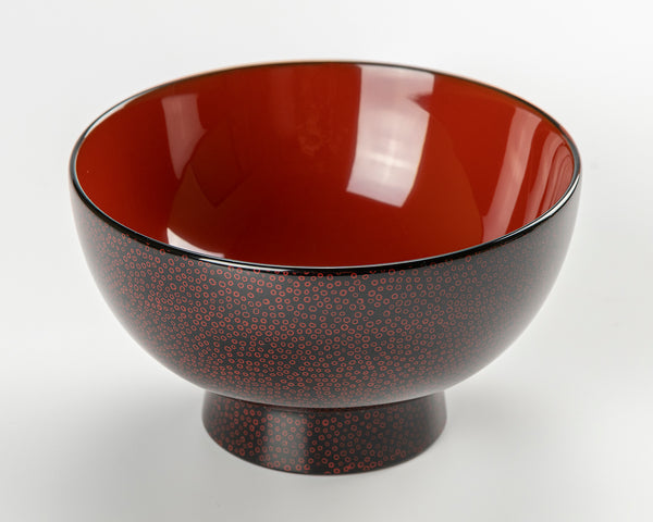 Traditional craft "Tsugaru-nuri / Nanako-nuri" finish "soup bowl/black base color"