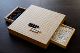 『2025 クリスマスSALE 第2弾』512-17MS-01 碁石が収納できる17mm碁石用卓上碁盤セット