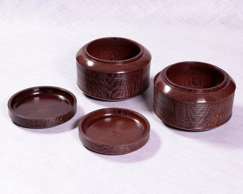 Made by Sen-suji technique Tagayasan [Ironwood] Go Bowls