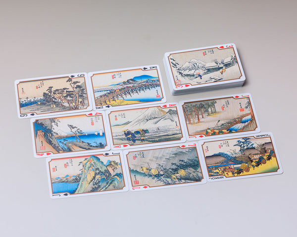 "53 Stages of the Tokaido 東海道五十三次" playing cards