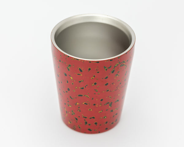 Traditional craft "Tsugaru-nuri / Kara-nuri" finish "Double-layer stainless steel cup/Akane(madder red) color"