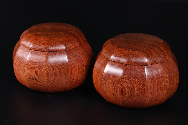 Wood craftsman "Kai-shi (懐志)" made "Karin / Chinese quince" Dodecagonal Go bowls
