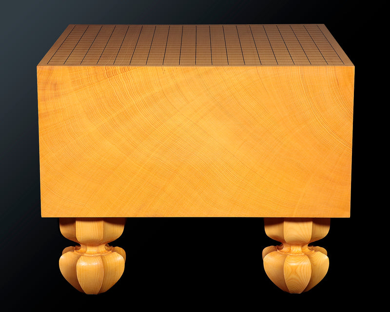 1176 囲碁盤 柾目 脚付き 木製 ヘソ有り 5.7寸 極厚 碁盤