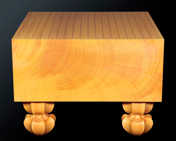 China grown Hon Kaya Masame Go board with legs 6.1-sun / 18.7cm thick No.71134 *Off-spec