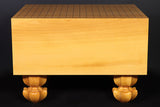 Go board craftsman Mr. Keiji MIWA made Hon-kaya Go Board with Legs Masame 6.4-Sun (about 196 mm thick) No.73000 BF+CM