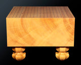 Go board craftsman Mr. Keiji MIWA made China grown kaya Go Board with Legs Masame 6.1-Sun (about 188 mm thick) No.73002F
