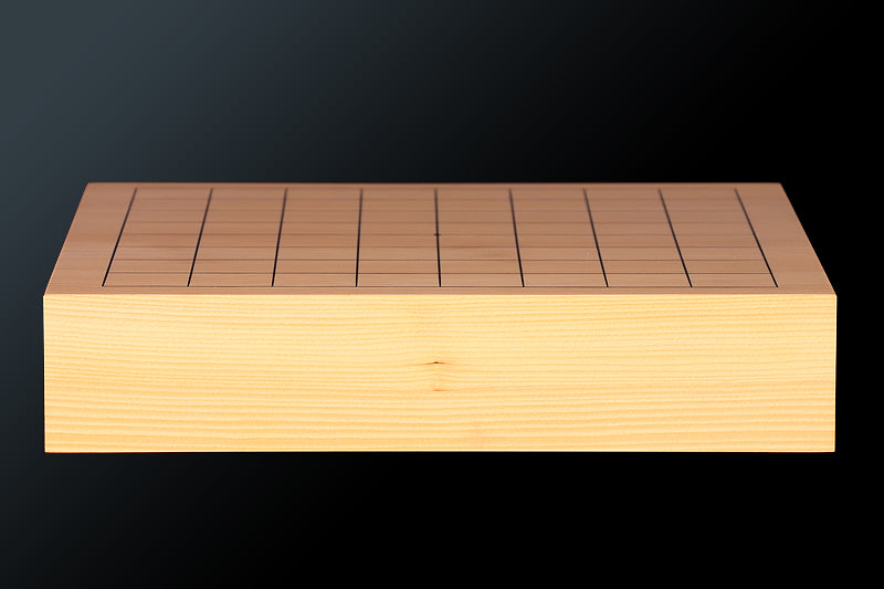 Hiba [ Yellow cedar ] wood made special dimension of 9*9-ro Shihou-masa 1.5 sun / about 45mm thick Table Go Board No.76791 *Tachimori finish lines