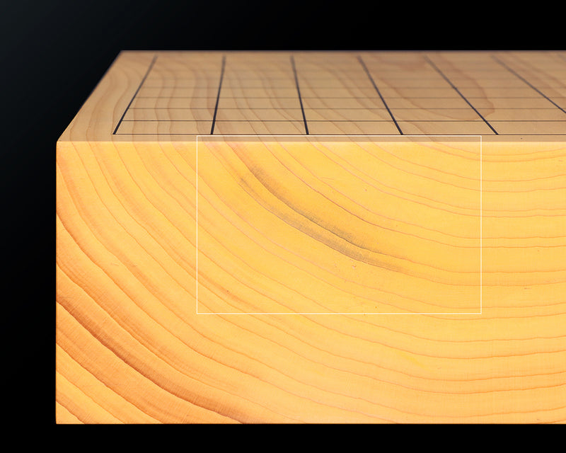 Board craftsman Mr.Torayoshi Yoshida made Hyuga kaya wood 9*9-ro special dimension 1-piece Table Go Board Kiura 2.1 Sun (about 65 mm thick) No.79045F