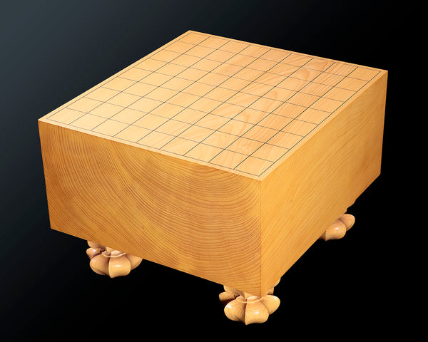 Board craftsman Mr. Torayoshi YOSHIDA made Hyuga kaya Shogi board with legs Kiura 5.4-Sun (about 166 mm thick) No.84004F