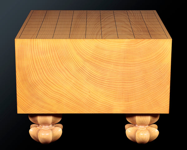 Board craftsman Mr. Torayoshi YOSHIDA made Hyuga kaya Shogi board with legs Kiura 5.4-Sun (about 166 mm thick) No.84004F