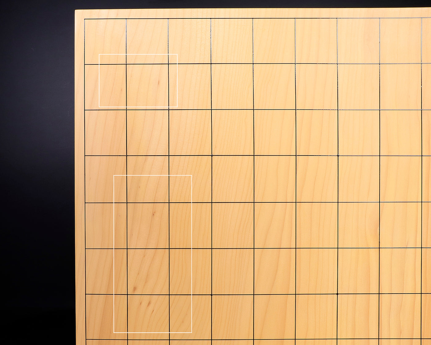 盤師 吉田寅義製作 日本産本榧 脚付将棋盤 天柾 5.7寸 No.84005F