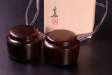National Treasure of Japan wood craftsman Mr. Kawakita Ryozo made Shitan (rosewood) Go bowls