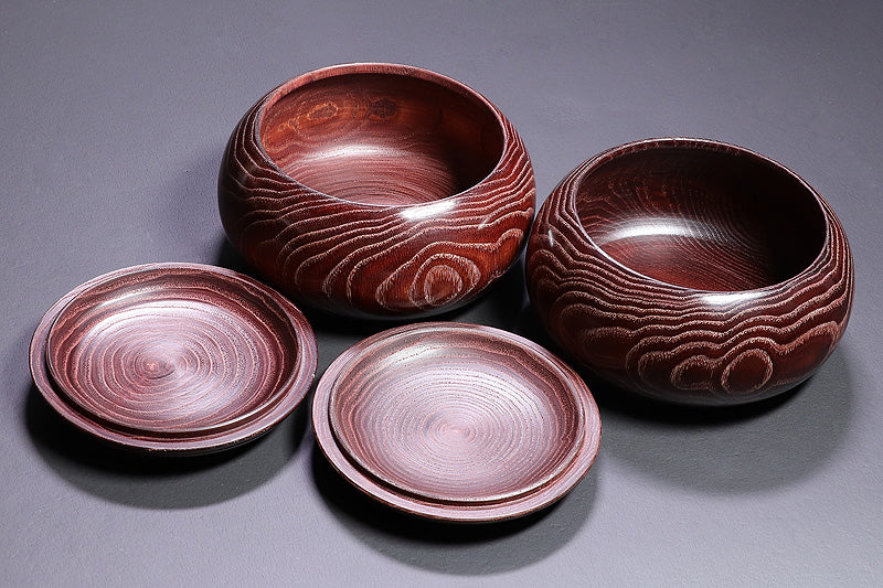 Kuri [chestnut] Go Bowls For 30 - 35 size Go stones Low & Wide shape  GK-KRIH-MR102-35-02 *Off-spec