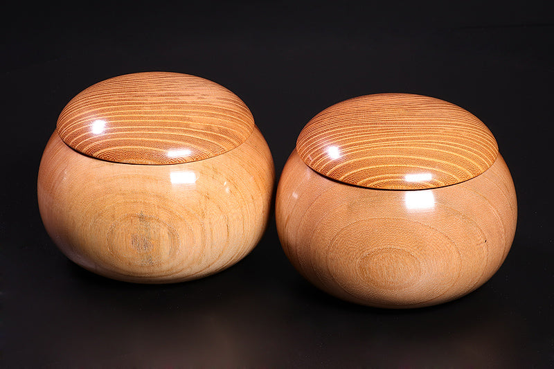 Keyaki [zelkova] Go Bowls Extra large for size 30 - 33 Go stones GK-KYK-SBM102-33-03 *Off-spec