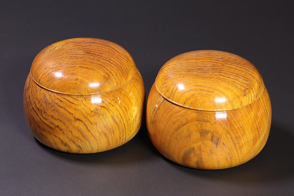Mr. NISHIKAWA made Ogon-Haze [Golden Japanese wax trees] Go Bowls For -size 39 Go stones