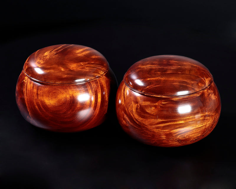 Walnut Go bowls for size 30 - 35 Go stones *Off spec