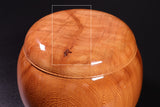 Mr. NISHIKAWA made Yakusugi [cedar wood] Go Bowls *off-spec　GKYS-NS42-105-001
