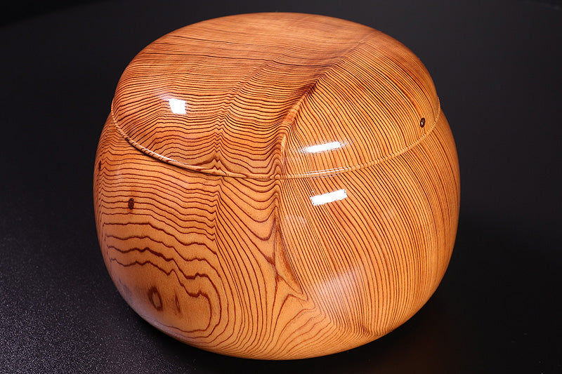 Mr. NISHIKAWA made Yakusugi [cedar wood] Go Bowls *off-spec GKYS-NS42-105-003
