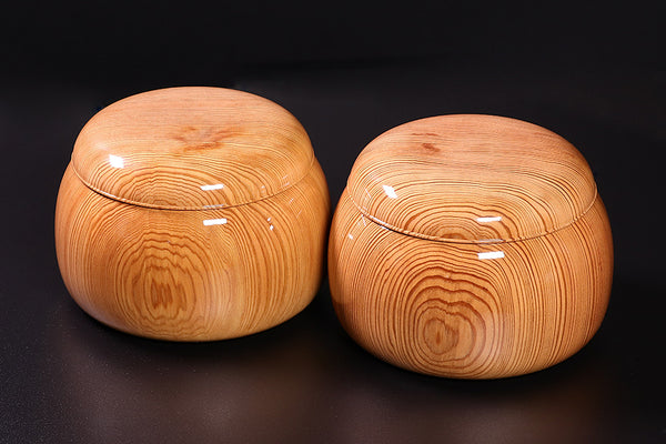 Mr. NISHIKAWA made Yakusugi [cedar wood] Go Bowls　GKYS-NS42-105-05