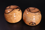 Traditional Craftsman Mr. Takashi NISHIKAWA made Kuro Kaki [black persimmon] Go bowls for size 39 Go stones KGG39-NS-91101