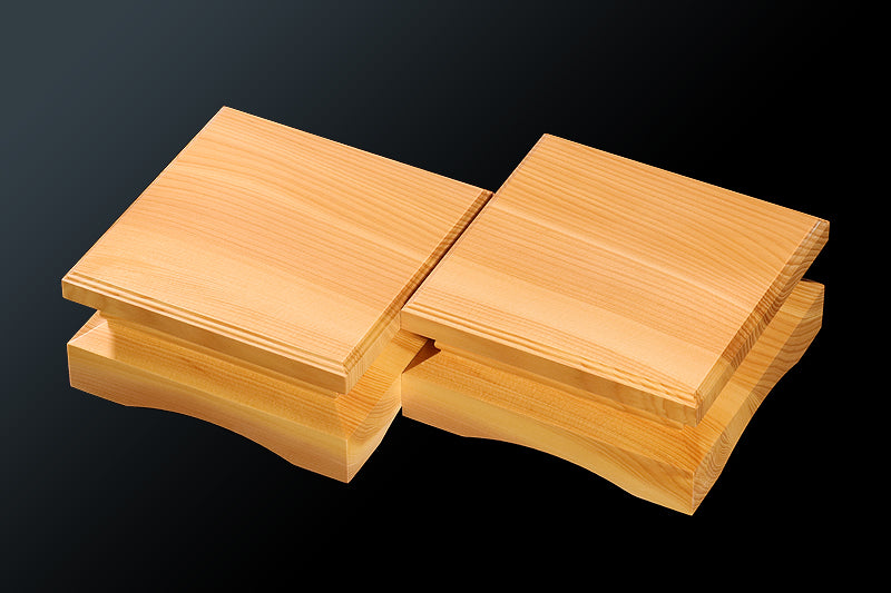Shogi Pieces stand for 2-sun (6cm-thick) Table Shogi Board , Hyuga Kaya made Decorative carving KMD-HKTH-110-01