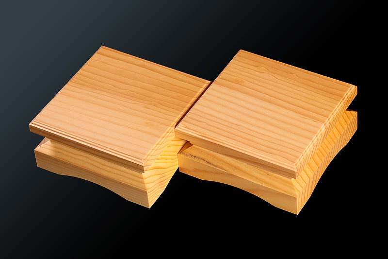 Shogi Pieces stand for 2-sun (6cm-thick) Table Shogi Board , Hyuga Kaya made Decorative carving KMD-HKTH-110-04