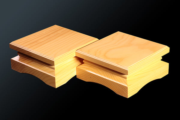 Piece stand for 2-sun (6cm-thick) Table Shogi Board , Hyuga Kaya made Decorative carving KMD-HKTH-110-05