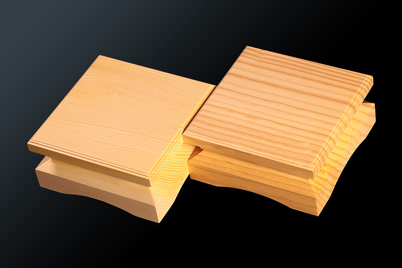Shogi Pieces stand for 2-sun (6cm-thick) Table Shogi Board , Hyuga Kaya made Decorative carving KMD-HKTH-110-08