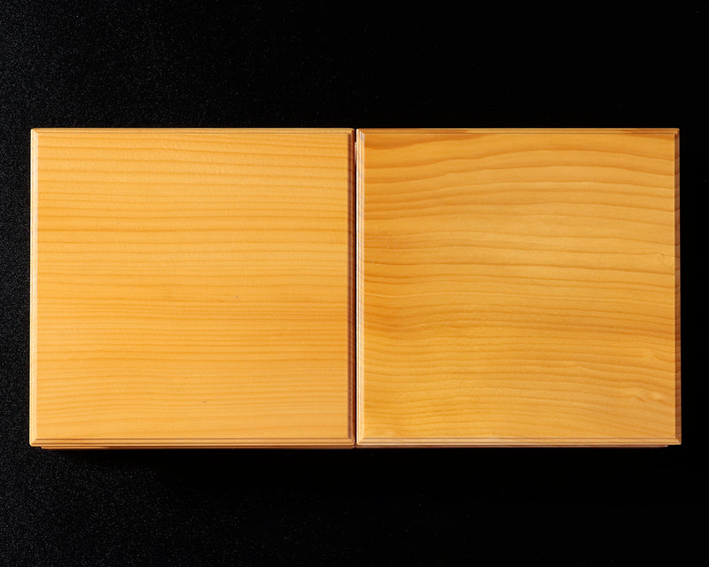 日向榧製 駒台 卓上2寸盤用 飾り彫 1対 KMD-HKTH-211-02