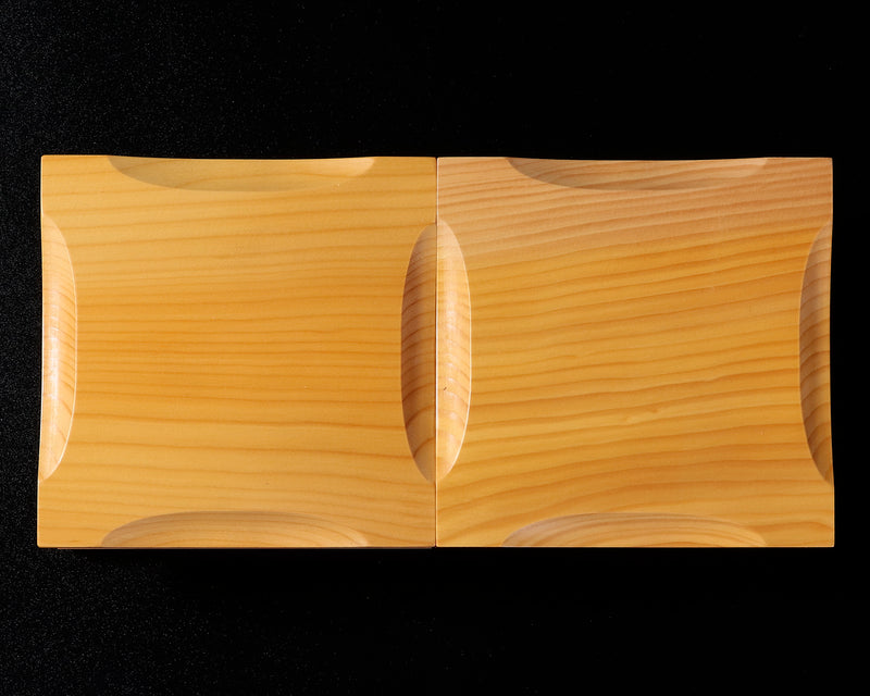 Shogi Pieces stand for 2-Sun (6cm-thick) Table Shogi Board , Hyuga Kaya made Decorative carving KMD-HKTH-211-02