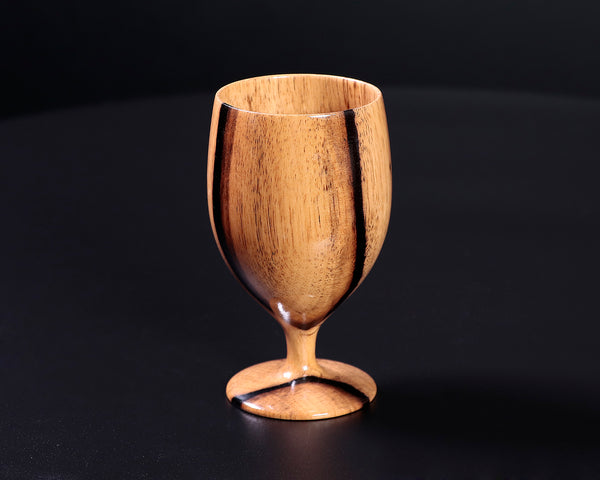 Traditional craftsman Mr.takashi NISHIKAWA made Kurokaki[black persimmon] Wine glass NSWG-KG-903-01