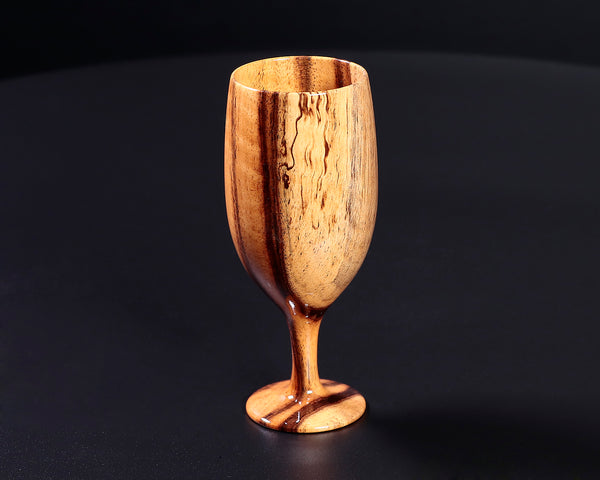 ろくろ木工 伝統工芸士 西川嵩 製作黒柿製 ワイングラス スリムタイプ NSWGS-KG-903-03