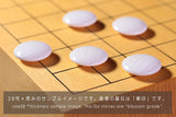 Replenishment Go stone 10 pieces / Clamshell White Go Stones Premium Snow grade