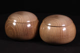 Wood craftsman "Kai-shi (懐志)" made "Kihada / Amur cork tree" Go bowls