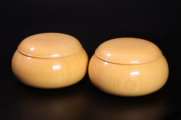 Japan grown Hon-kaya Go Bowls Low and Wide shape For -size35 Go stones