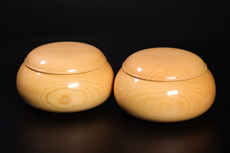 Japan grown Hon-kaya Go Bowls Low and Wide shape For -size35 Go stones