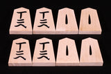 Shogi Pieces, Kaede, Usually carved